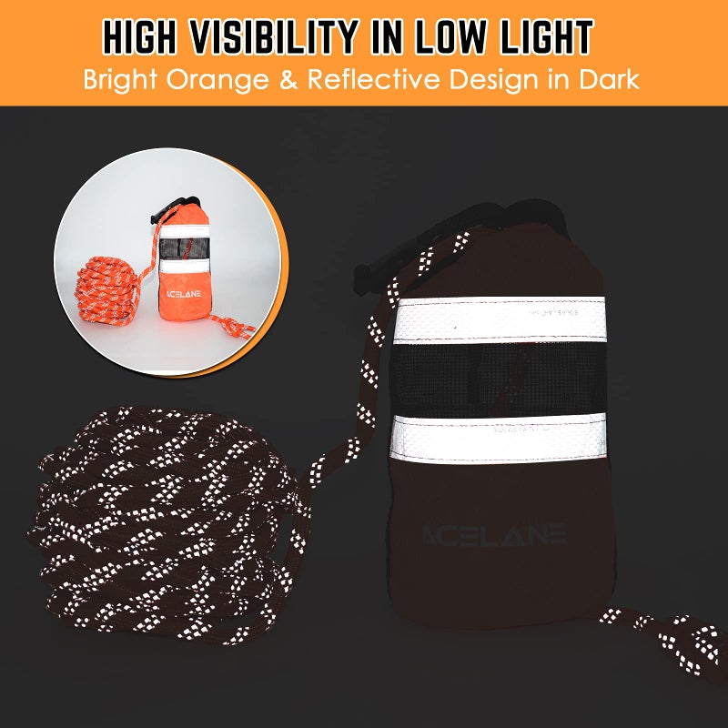Acelane Throw Bag for Water Rescue with 70ft Reflective Throw Rope  Floating Rescue Ropes for Whitewater Boating  Kayaking  Ice Fishing  Rafting  Swimming  High Visibility Safety Boating Equipment - Image 5